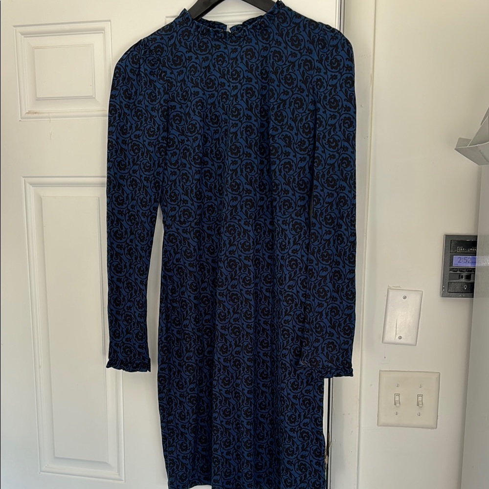 Boden Elegant Blue Patterned Women's Dress